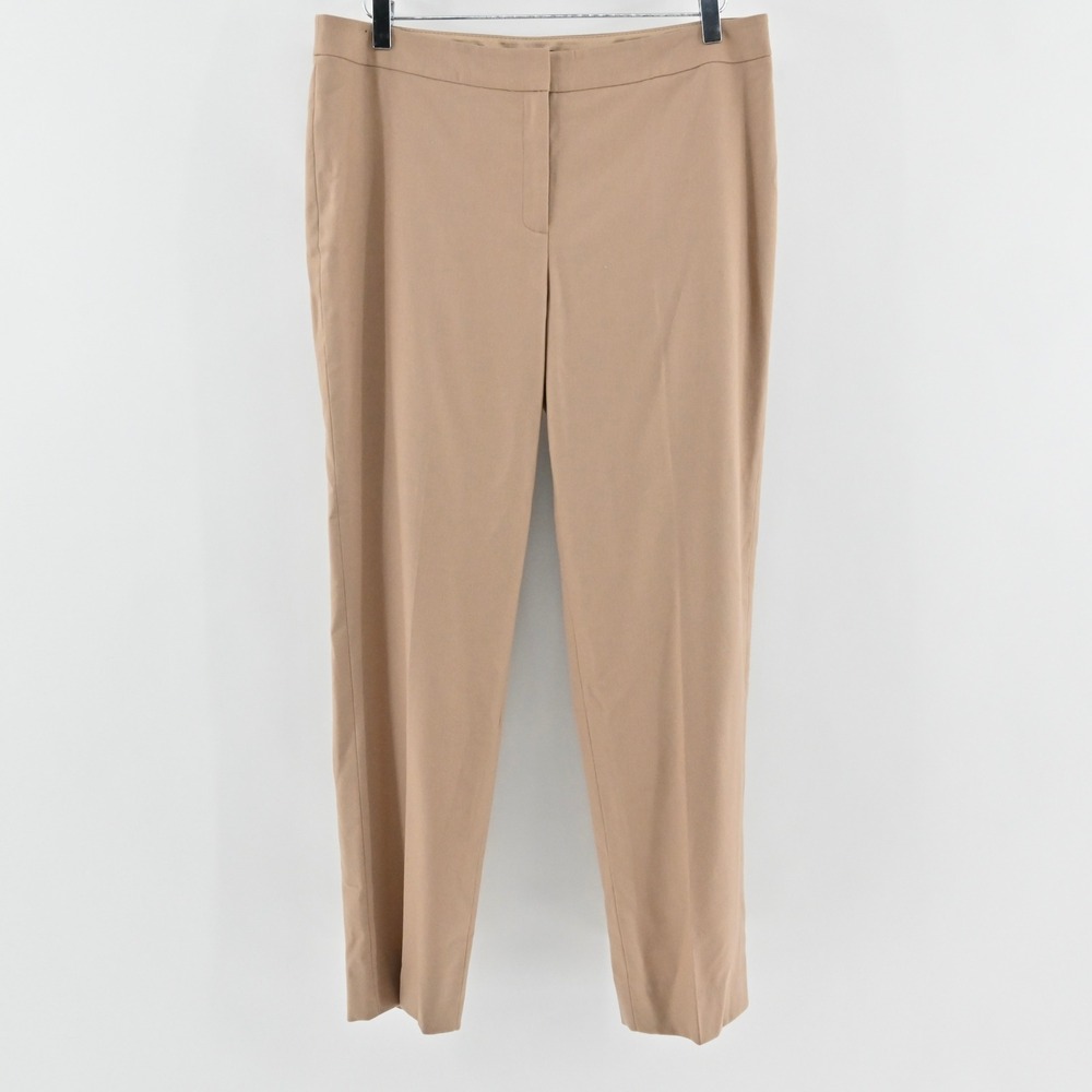 Lafayette 148 Barrow Wool Cashmere‎ Pants Size 12 Tan Trousers Corpcore Luxury